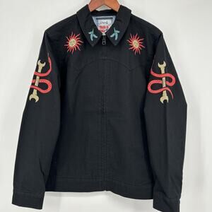 Roark On The Range Jacket Mens M Black Embroidered Eye Sun Western Cowboy